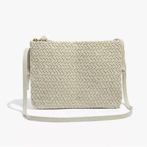 Madewell The Knotted Crossbody Bag in Woven Leather Ashen Sage Gray Purse